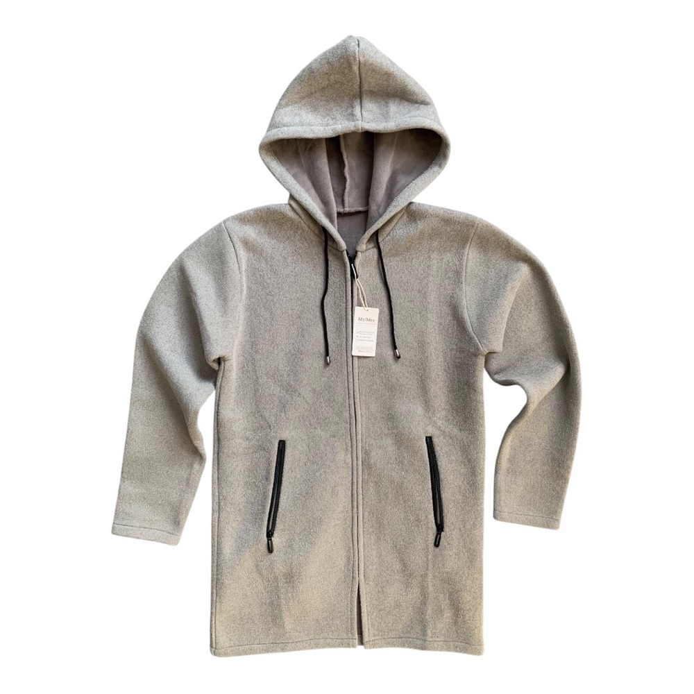 Men's Gray Hooded Jacket